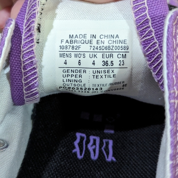 Converse All-Star Low Top Sneakers Double Tongue w6/m4 lilac purple - Picture 4 of 4